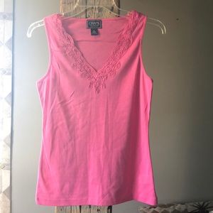 Chaps Pink Tank Top NWOT